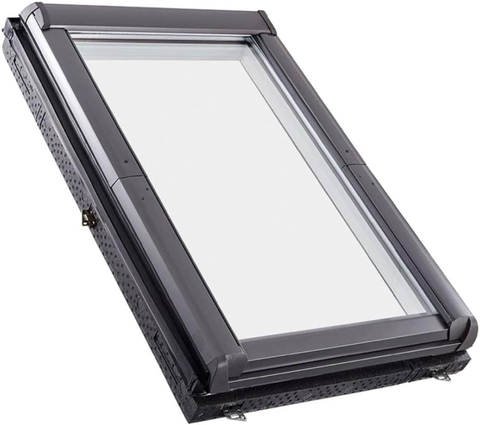 Dachdecker Favorit Roto Dachfenster aus Kunststoff mit Eindeckrahmen und Wärmedämmung (74 x 140), 74