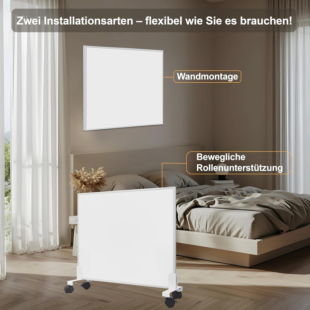 Infrarotheizung Standgerät 350W mit Smart Thermostat, Infrarot Wandheizung–Mobiler Energiesparender