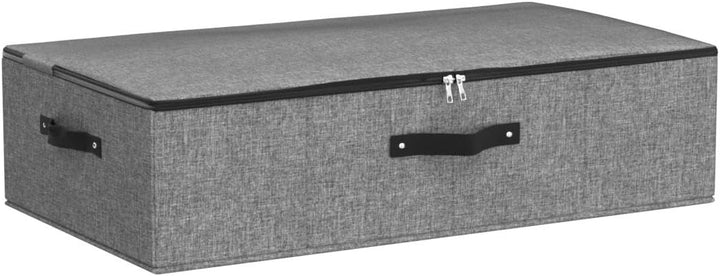 Faltbarer Unterbett-Aufbewahrungskorb [2er Pack] mit strapazierfähigem Stoff für Kleidung, Schuhe, S