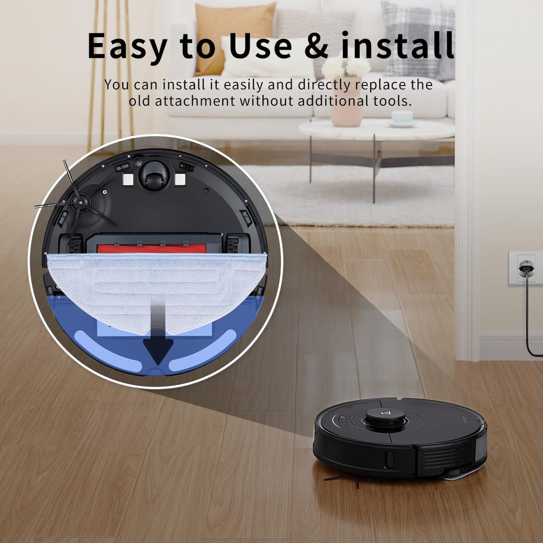 Rrochio Saugroboter Zubehör Mop Tücher 8er Set für roborock S7 Max Ultra,S7,S7 MaxV,S7 Pro Ultra,S8,