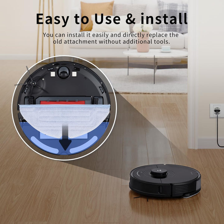 Rrochio Saugroboter Zubehör Mop Tücher 8er Set für roborock S7 Max Ultra,S7,S7 MaxV,S7 Pro Ultra,S8,