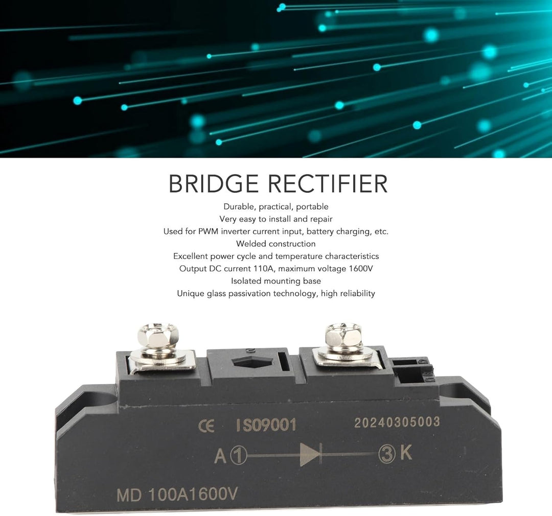 Photovoltaik Brückengleichrichter Anti Reverse Leistungsmodul 100A 1600V mit Kupferplattenkühlung un