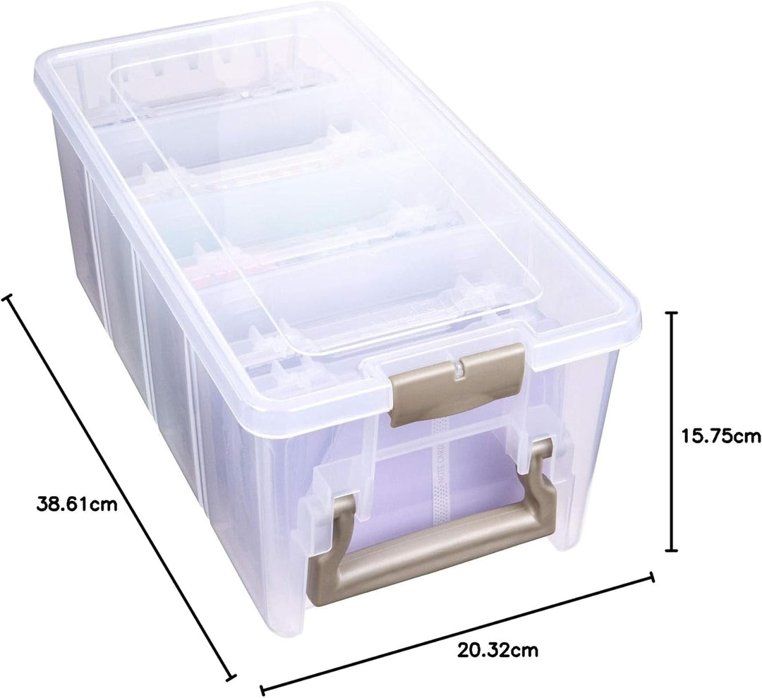 ArtBin Semi Satchel Foto- und Bastelorganizer Set, grosse Box mit [8] Kunststoff-Aufbewahrungsboxen