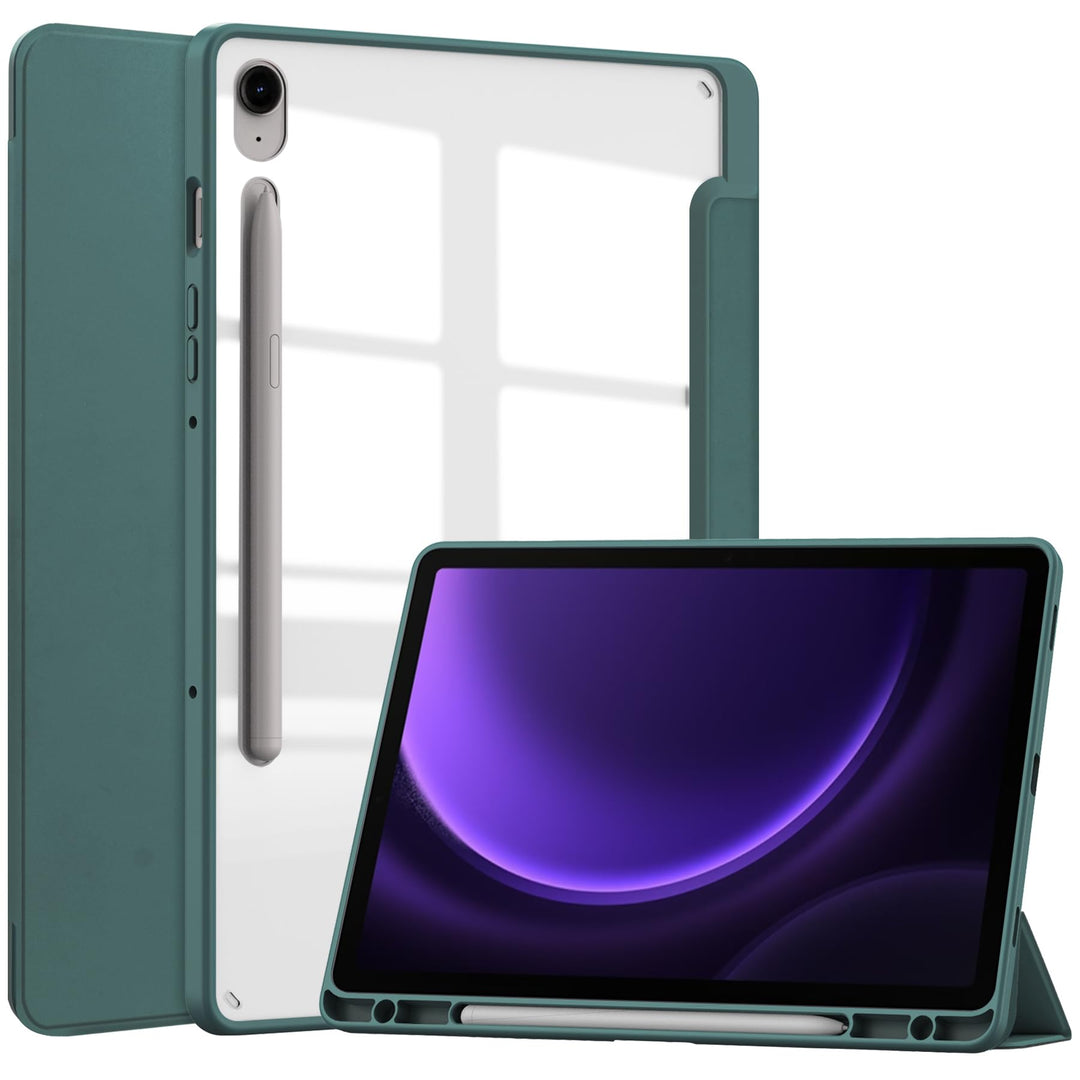 Hülle für Samsung Galaxy Tab S9 FE Cover,Premium Silicone Ultra Schlank leichte Schutzhülle,Dreifach