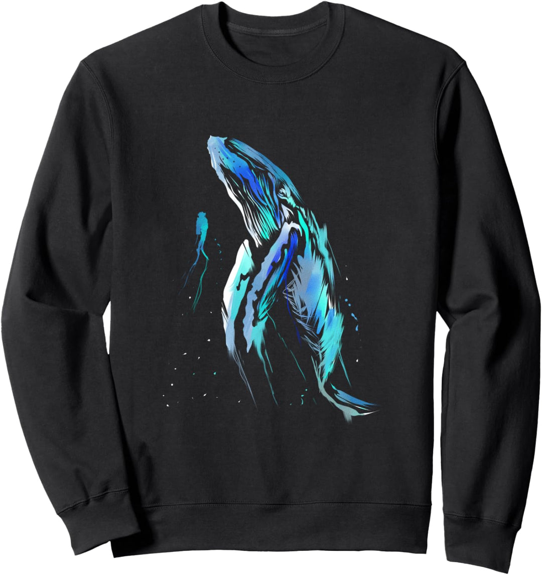 Taucher Buckelwal Tauchen Wal Scuba Diving Sweatshirt