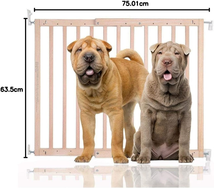 Bettacare Robustes Holz Schraubgitter für Hunde, Weiss, 63,5 cm - 105,5 cm, Holz-Hundegitter, Schrau