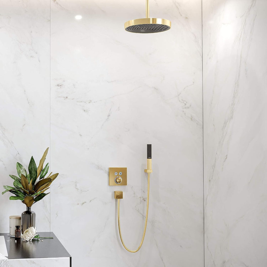 hansgrohe Unterputz Theromstat Shower Select, für 2 Funktionen, Polished Gold Optic Polished Gold Op