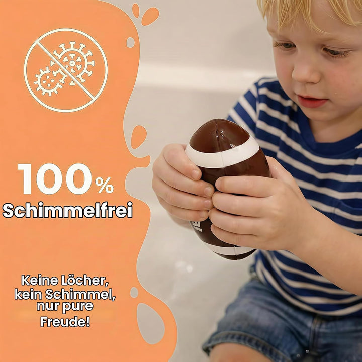 Badespielzeug, 6 Stück Sportbälle ohne Loch, sensorisches Spielzeug für Badewanne, Pool, Schwimmbad