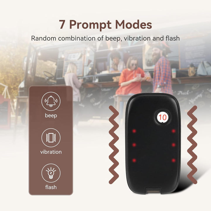 Retekess TD175S Pager Rufsystem, Aussenbereich 800m, 7 Rufmodi mit Vibration, Touch-Taste Leicht zu