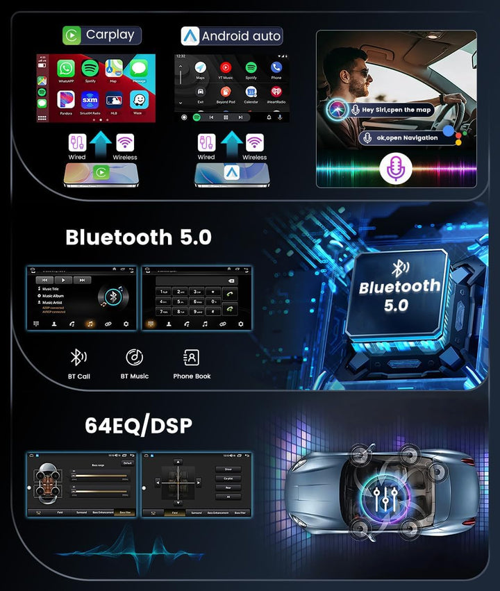 9 Zoll Android 12 Autoradio für Hyundai I30 2006–2011, GPS-frei, 2 Din Rückfahrkamera, Carplay, DSP-