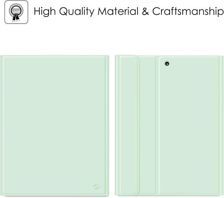 Fintie Tastatur Hülle für iPad 9.7 2018 (6. Generation), Soft TPU Rückseite Gehäuse Keyboard Case mi