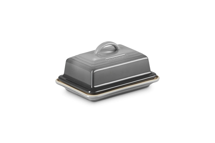 Le Creuset Butterdose aus Steinzeug, 900 g, 17 x 12.5 x 9 cm, Flint, 70837174440000 Schwarz Matt, Sc
