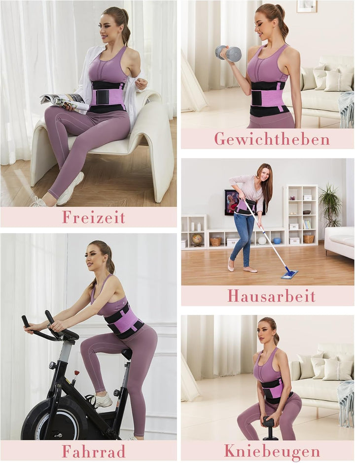 SIHOHAN Bauchweggürtel, Fitness Gürtel Verstellbarer, Taille Trimmer Gürtel Fitnessgürtel, Abnehmen