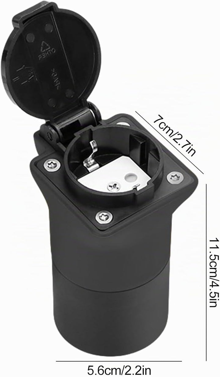 Adapter V2L für EV, 3,5 KW 16A 220V Portable EV Discharger | Typ2 Schuko Fahrzeug zu Last Aussenentl