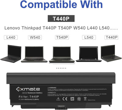 6600mAh 9 Zelle Laptop-Akku 45N1144 45N1149 45N1151 45N1153 0C52863 0C52864 für Lenovo ThinkPad T440