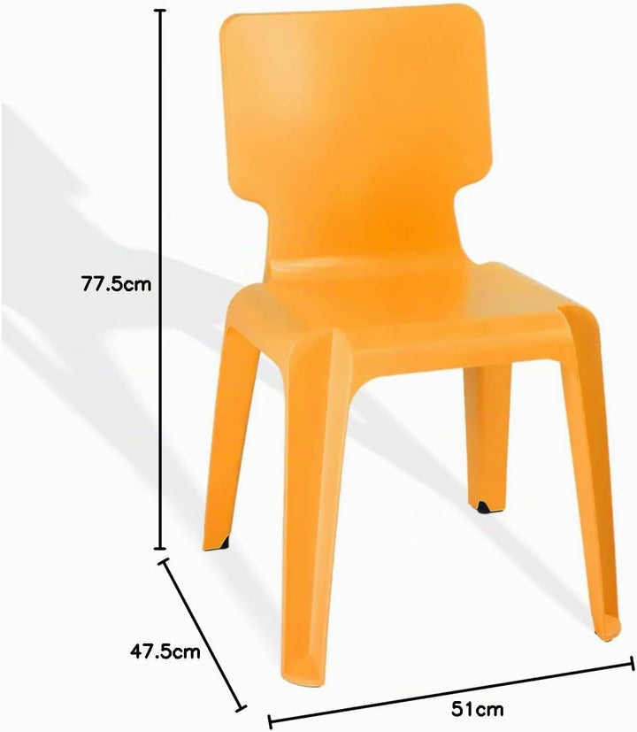 Metra Stapelstuhl, Kunststoff Stuhl Stapelbar Authentics Wait robust versch.Farben orange, Orange