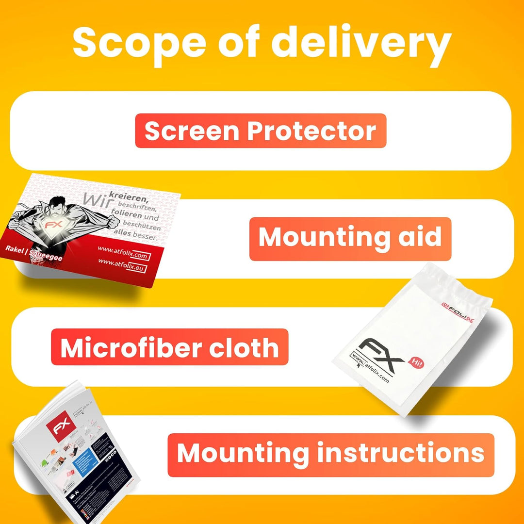 atFoliX Panzerfolie kompatibel mit Huion Kamvas Pro 22 Schutzfolie, entspiegelnde und stossdämpfende
