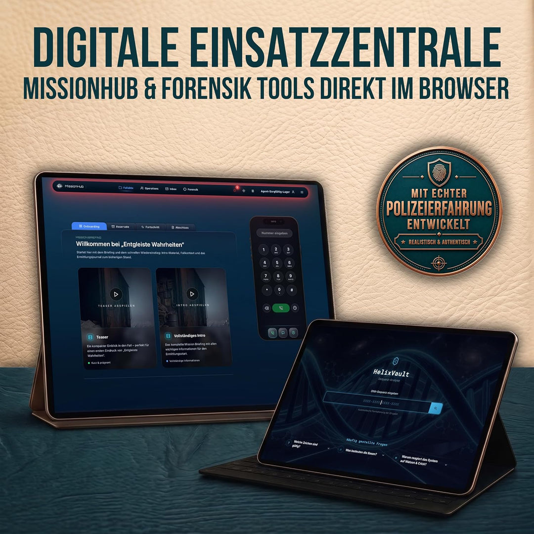 SUSPECTO Krimispiel 2.0 für Erwachsene - Entgleiste Wahrheiten | Interaktive Fallakte, 4-6 Std. | Ta