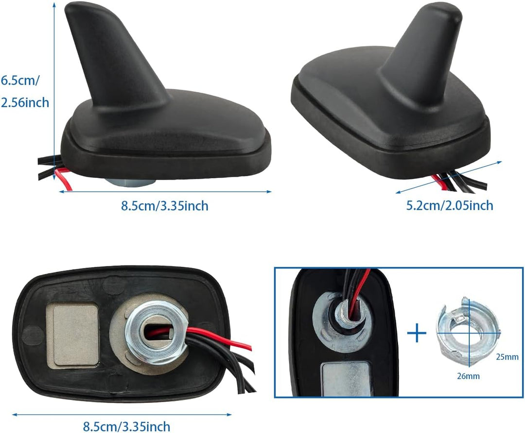 Vecys DAB DAB + FM/AM GPS Autoantenne Haifischflosse FM/AM GPS Autodachantenne Signalverstärker SMB
