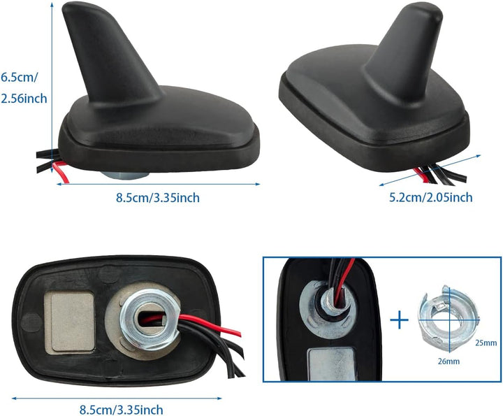 Vecys DAB DAB + FM/AM GPS Autoantenne Haifischflosse FM/AM GPS Autodachantenne Signalverstärker SMB