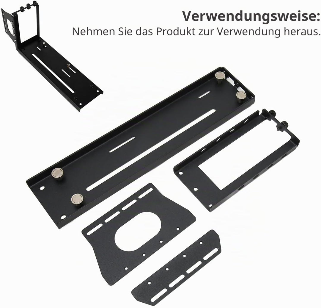 ASHATA Vertikale GPU-Halterung, PCI E 3.0 X16 Grafikkarte, VGA Unterstützung, Halterung für ATX PC G