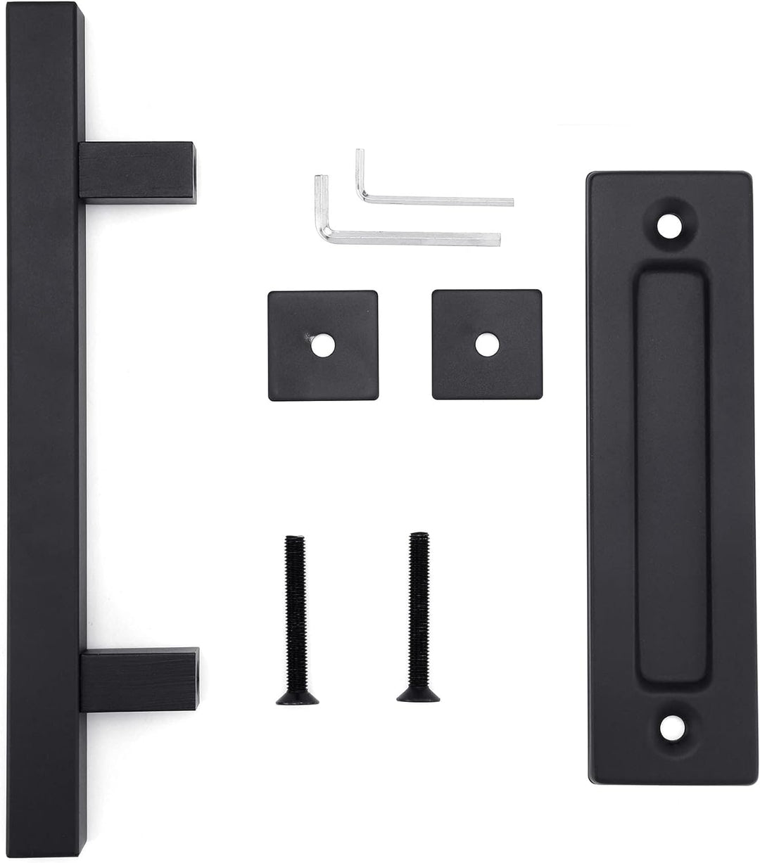 Lpraer 30CM Schiebetüren Griff Schwarze Scheunentorgriff Schiebetür zieht-Griff Schiebe Türgriff Küc