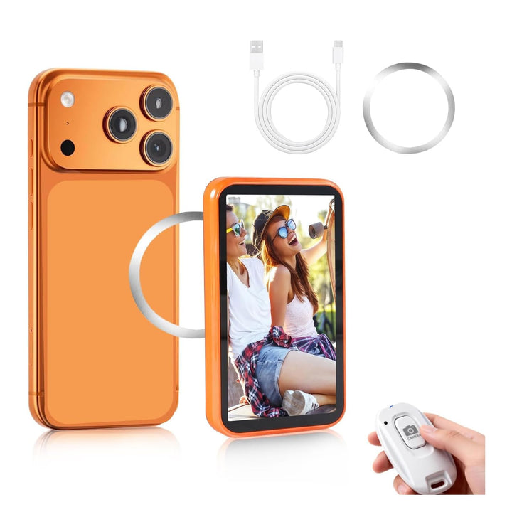 RUIZHI Handy Selfie Monitor, Magnetischer Vlog Bildschirm Selfie Monitor mit Lautsprecher, Grosse Re