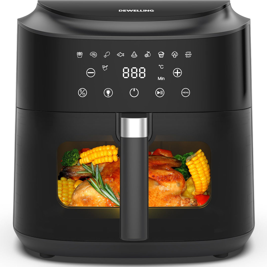Heissluftfritteuse 9L Airfryer– 2350W Heissluftfritteuse für schnelles Garen, Fritteuse ohne Öl Mit