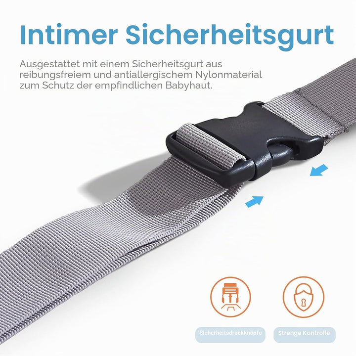 Wandmontierter Wickeltisch, klappbarer Wickeltisch, Wickelstation mit Sicherheitsgurt, horizontaler