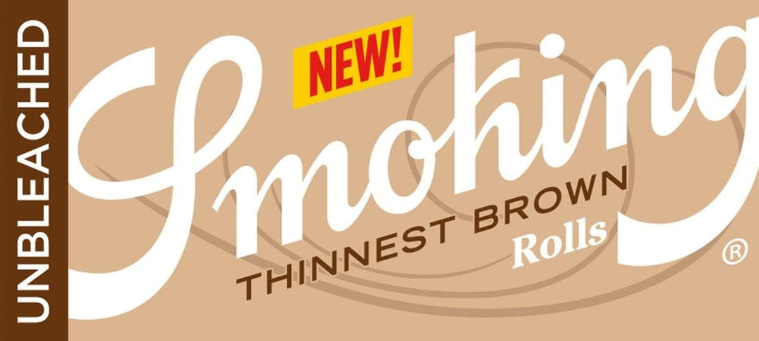 Smoking Thinnest Brown Rolls Unbleached 24 Rolls a 4 m