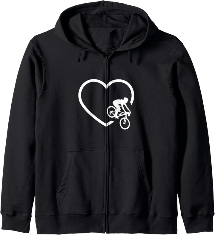 Mountainbiker mit Herz Mountainbiker Design für Biker Kapuzenjacke