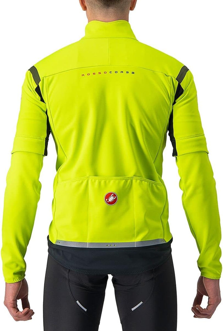 CASTELLI Herren Perfetto Ros 2 Convertible Jac Jacket S ELECTRIC LIME/DARK GRAY, S ELECTRIC LIME/DAR