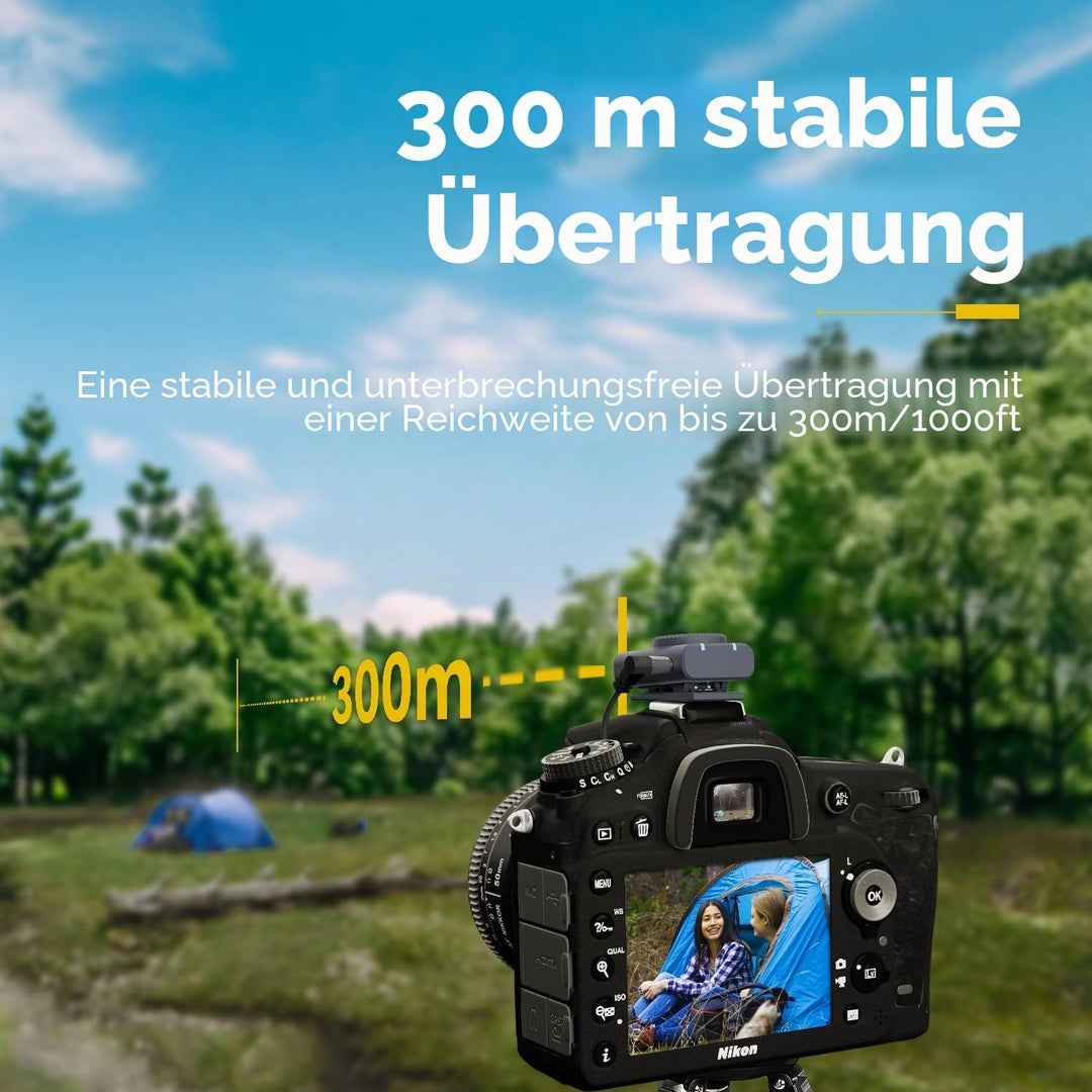 Hollyland Lark M2 Kabellos Lavalier Mikrofon für iPhone/Android/Kamera/PC/Laptop mit Lightning/USB-C