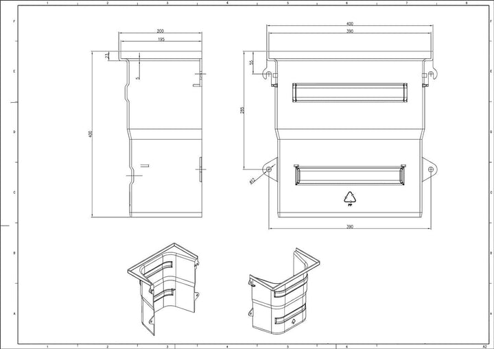 ACO Therm® Lüftungsschacht Körper 40x40x20 cm ohne Boden