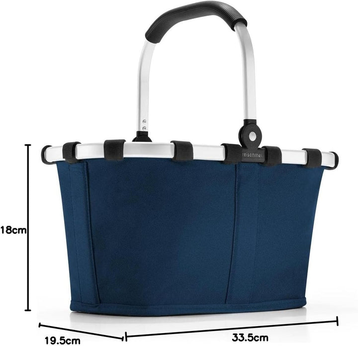 reisenthel carrybag XS Dark Blue– Stabiler Einkaufskorb mit praktischer Innentasche – Elegantes und