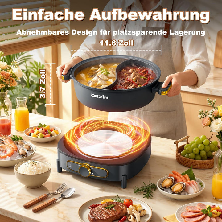 Dezin Hot Pot Electric mit Trennwand