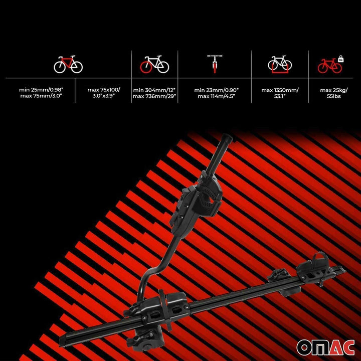 Farad Fahrradträger Dachfahrradträger kompatibel mit Fahrräder bis 25kg Stahl EBike FatBike