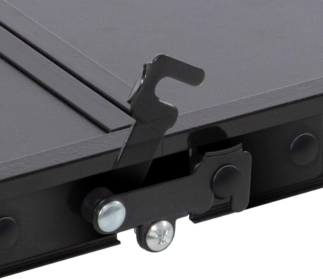 AKTIVE Kleiner Klapptisch, Schwarz, 60x45x27/56 cm, Höhenverstellbar, Anti-Rutsch-Stopper, Tragkraft