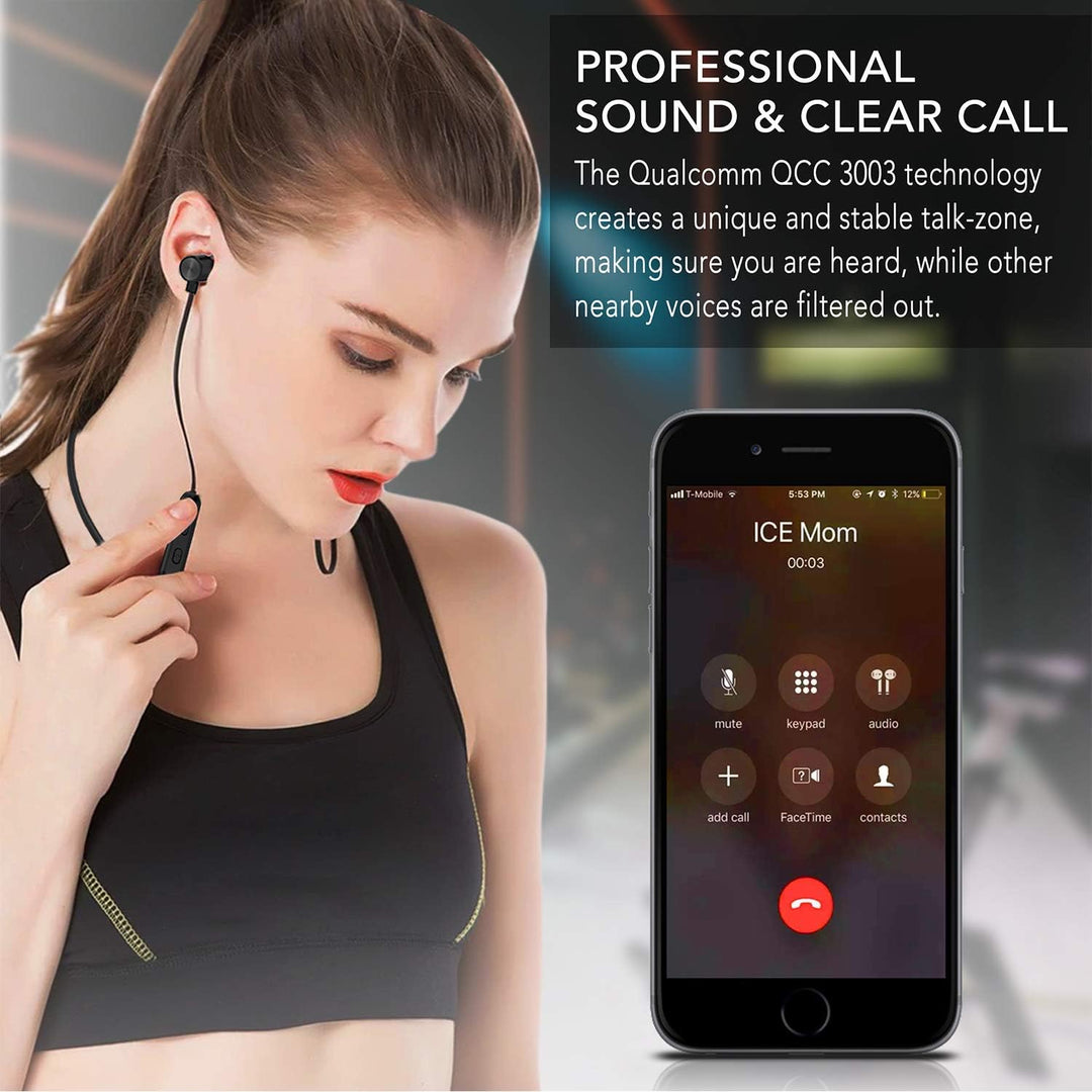YATWIN Bluetooth Kopfhörer Sport in Ear, Bluetooth 5,0 Sportkopfhörer mit 16 Std HiFi Sound IPX7 Was