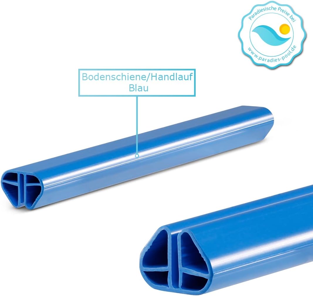 Paradies Pool® Aufstellpool Becken Set - Gartenpool mit Stahlwand in rund mit Blauer Folie inkl. hoc