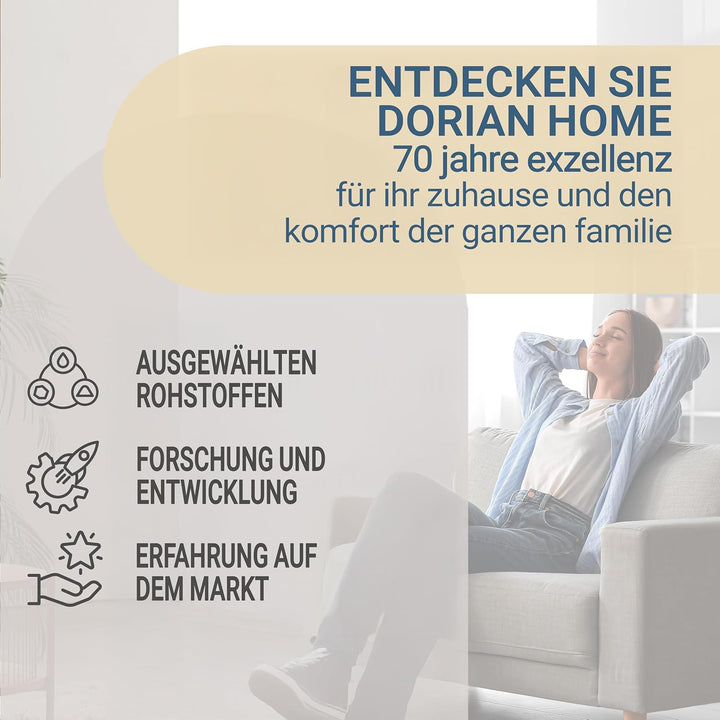 Dorian Home Bademantel aus Mikrofaser für Herren und Damen, Unisex, mit praktischen Taschen und Kapu
