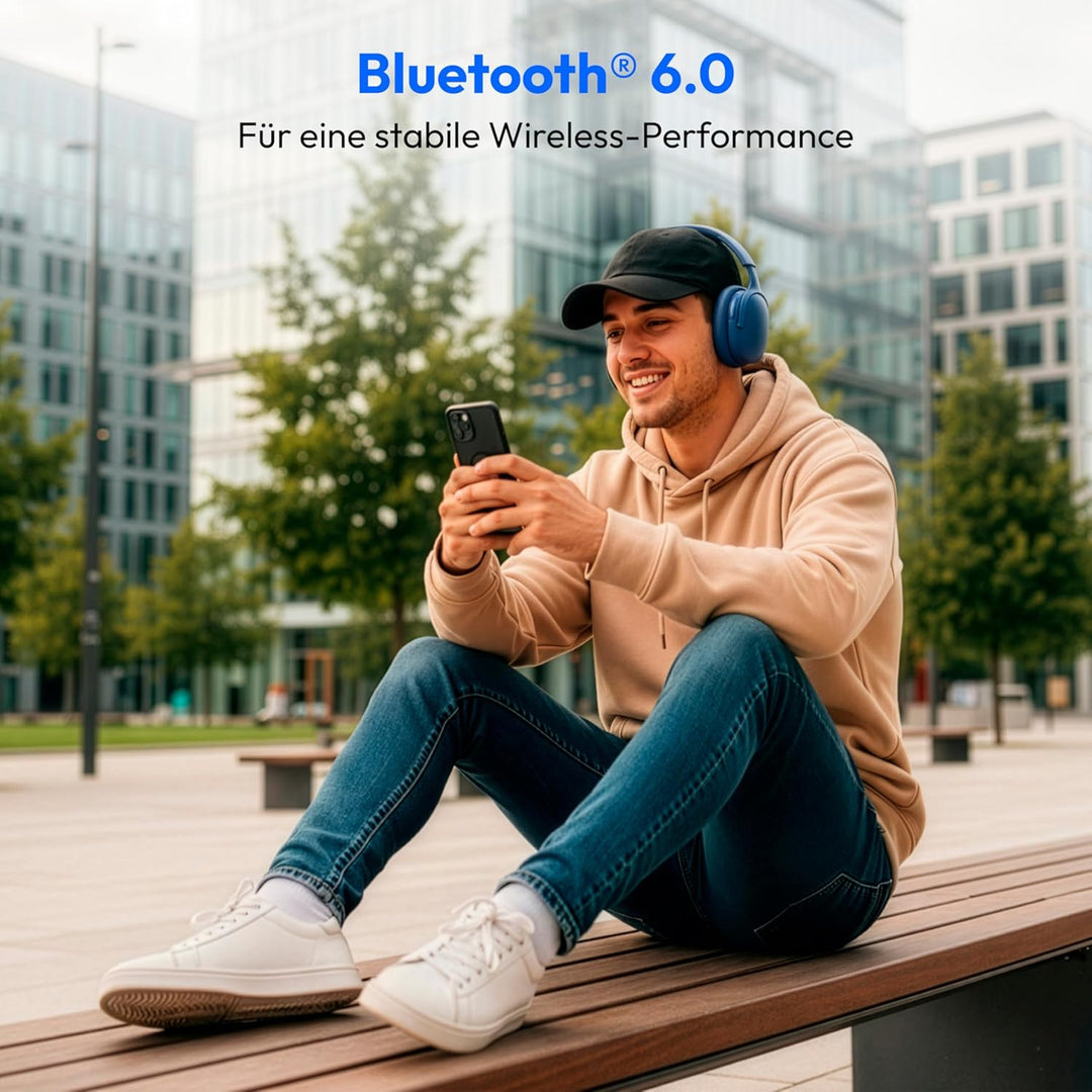 MEDION Over Ear Kopfhörer HX-1 Pro (kabellos, Hybrid Active Noise Cancelling ANC, Bluetooth 6.0, Wir