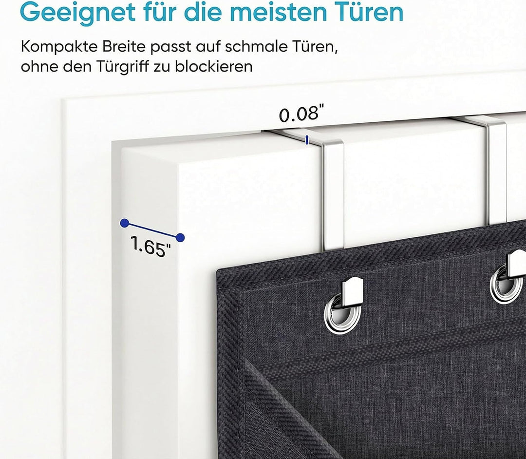 MISSLO Oxford Tür Schuhorganizer Hängend mit 10 Ebenen Grossen Taschen, Platzsparend Tür Organizer f