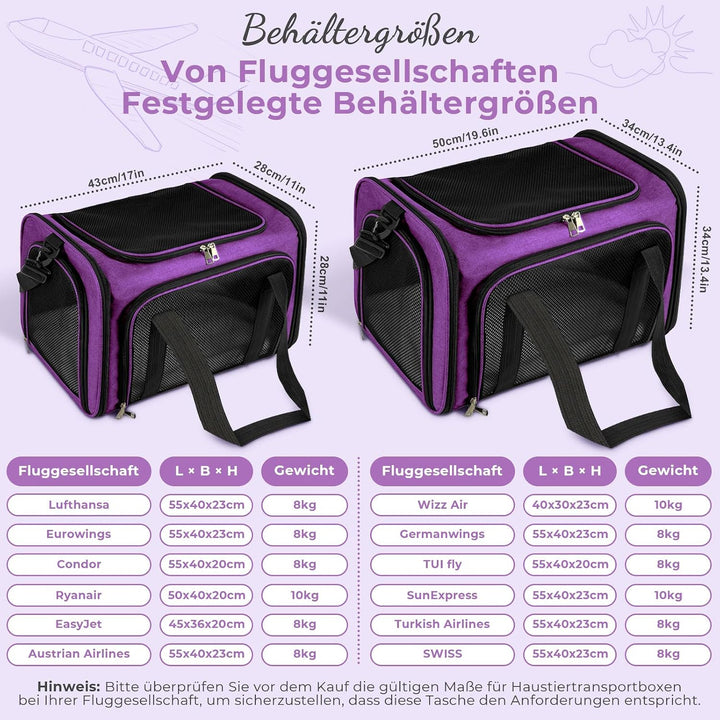 Transporttasche für Katze Hund, Hundetransportbox | Faltbare Katzentransportbox, tragbar, 5kg Katzen