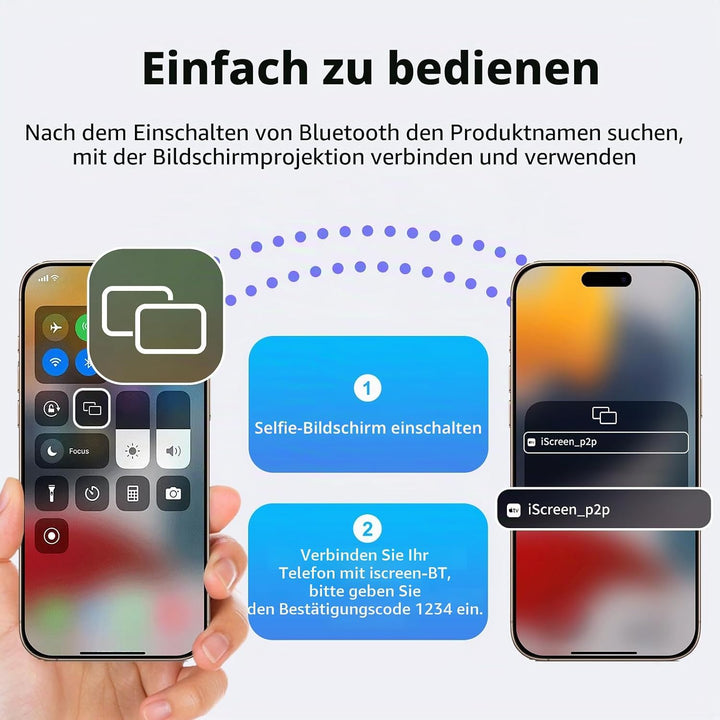 handlicher Selfie-Monitor-Bildschirm für iPhone & Android - Magnetischer Vlog-Selfie-Spiegel für Tel
