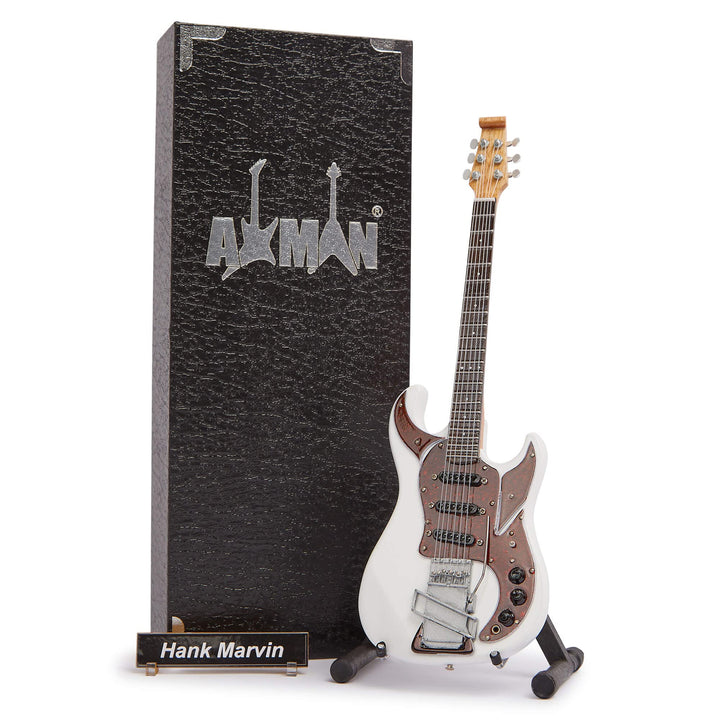 Axman Hank Marvin (The Shadows) Miniatur-Gitarren-Nachbildung, handgefertigt, Ornament, 1/4-Massstab