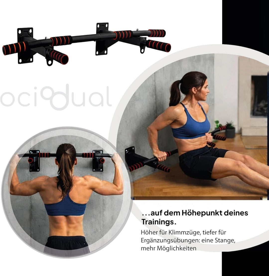 OcioDual Klimmzugstange Wand, Klimzugstange, Sportgeräte Zuhause Für Heimtraining, Klimmzugstange Fr