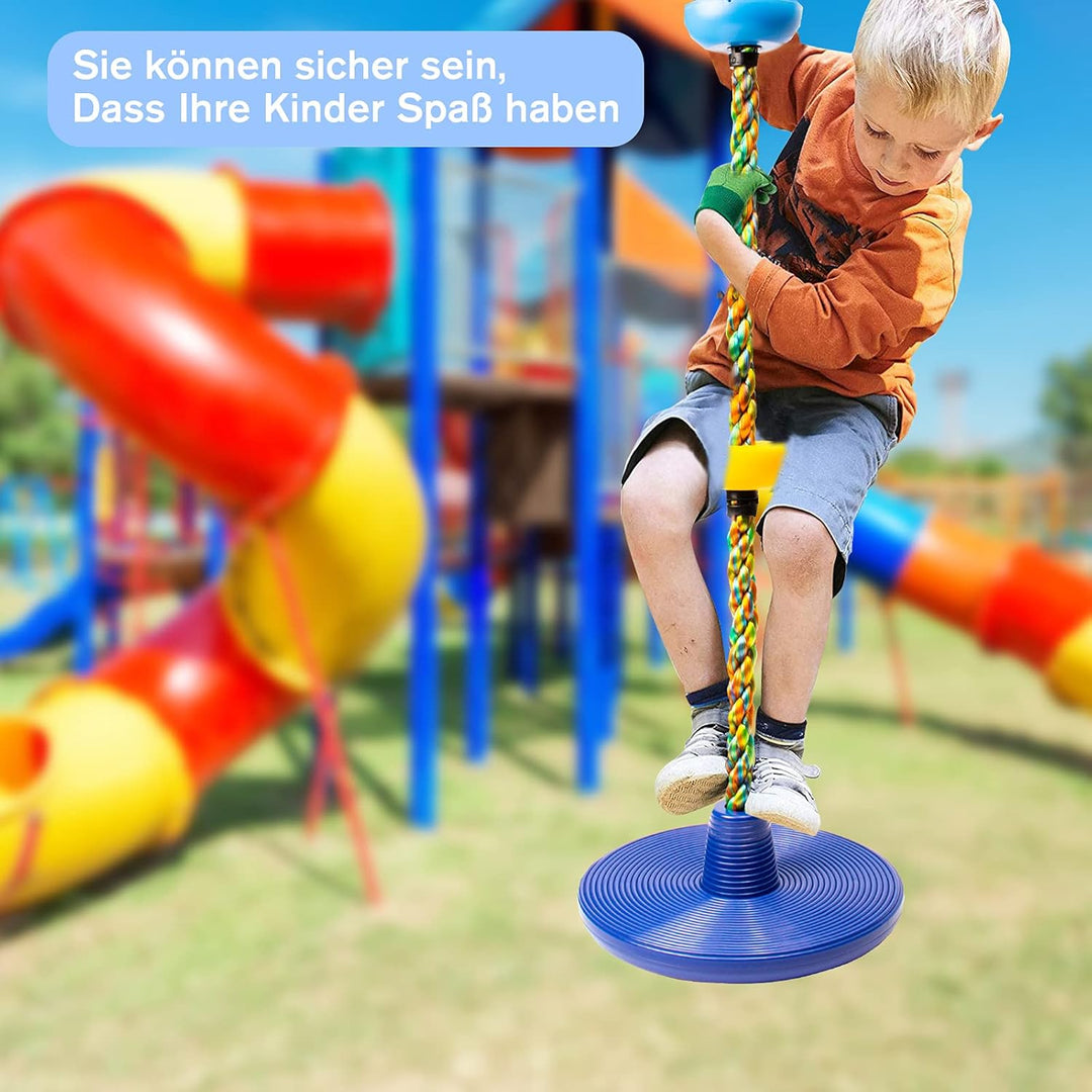 Katomi Kletterseil Schaukel Baum Kinderschaukel mit Plattform und Scheibenschaukel Sitz Set Spielset