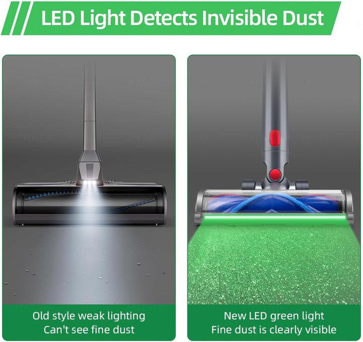 Bürste Ersatzteile mit Staubdetektionsfunktion kompatibel für Dyson Staubsauger V7, V8, V10, V11, V1