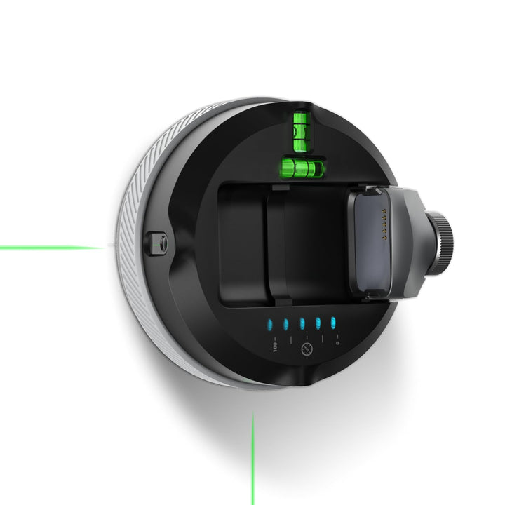 HOZO M-Cube 02 Laser Wasserwaage mit Wandhalterung – Kreuzwasserwaage mit grüner Vertikal- und Horiz